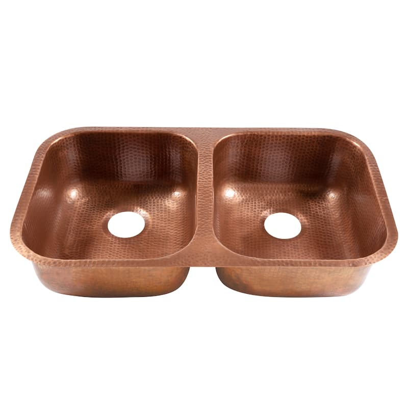 Orwell Copper 32" Double Bowl Undermount Kitchen Sink