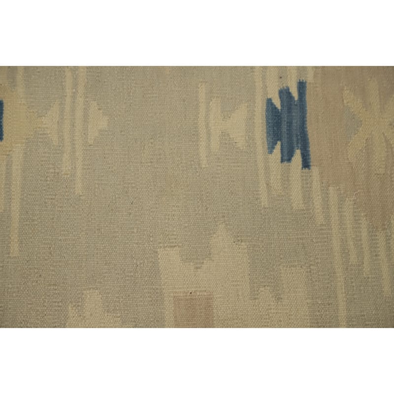 Hand Woven Oriental 100% Wool Carpet Southwestern Tribal Greys & Charcoal Kilim Runner Rug - 6' 0'' X 2' 1''