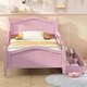 preview thumbnail 11 of 16, Twin Size Wood Platform Bed with Guardrails on Both Sides and Two Storage Drawers