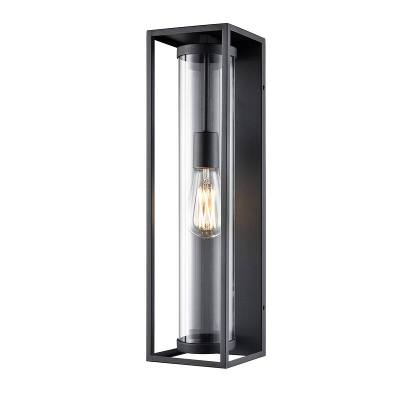 Caleb 1-Light Outdoor Wall Sconce Textured Black - Textured Black - 20