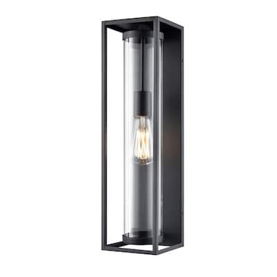 Caleb 1-Light Outdoor Wall Sconce Textured Black - Textured Black