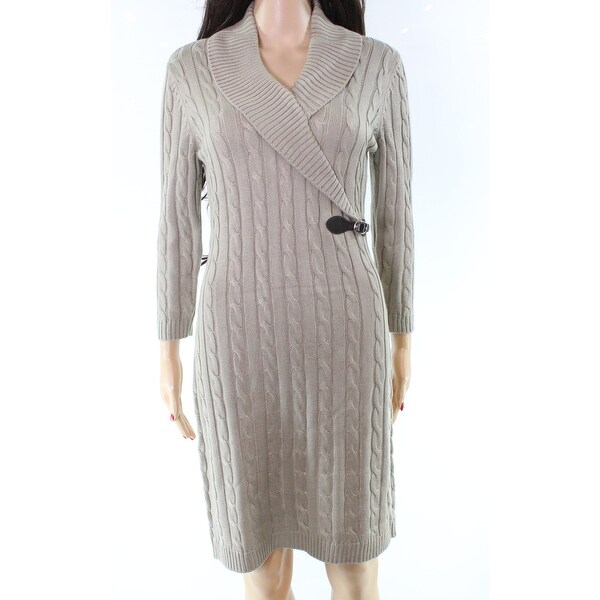 calvin klein cable knit sweater dress