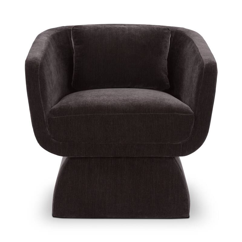 Zeno Chenille Velvet Fabric Lounge Chair