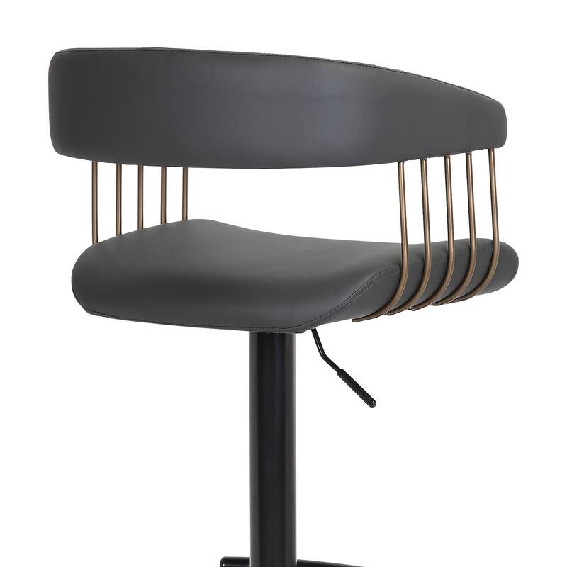 Calista Upholstered Adjustable Height Swivel Counter or Bar Stool