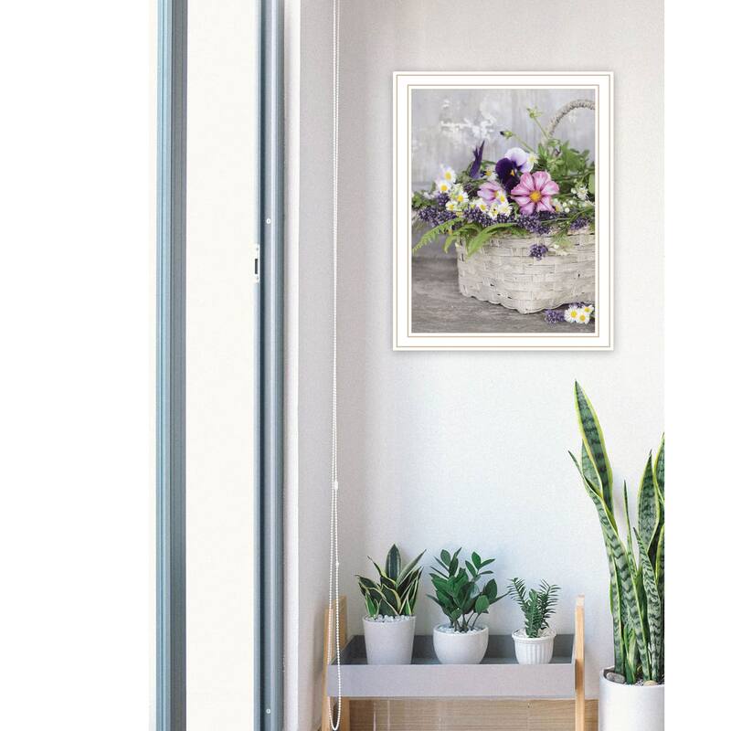 TrendyDecor4U Contemporary " Fresh Garden Basket" Framed Print Wall Art