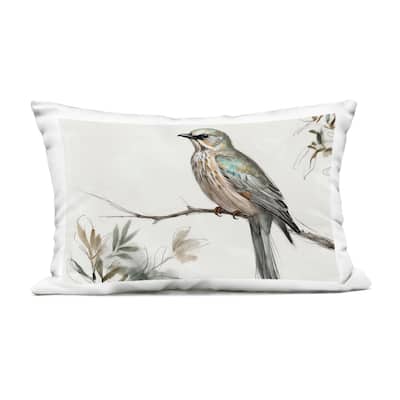 Stupell Stoic Bird Wildlife Study Printed Outdoor Throw Pillow Design by LSR Creative Studio