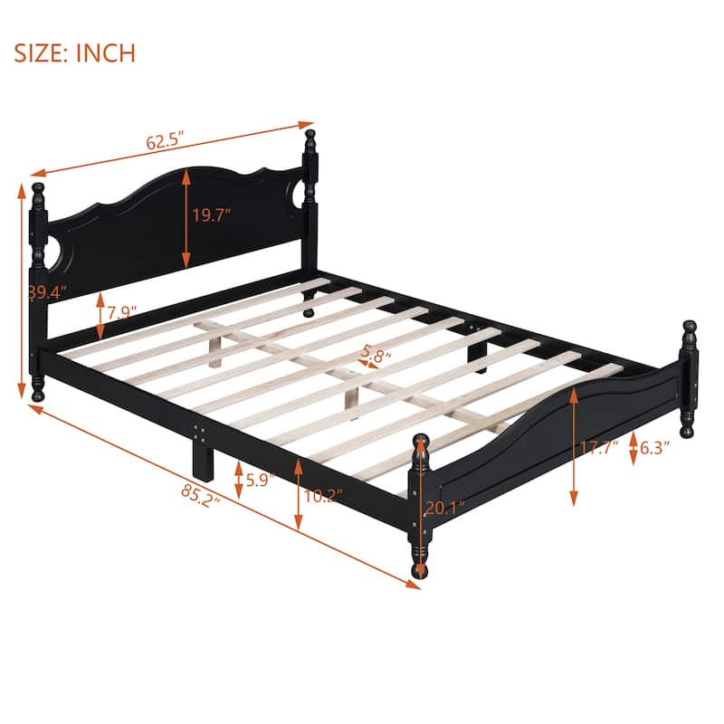 Queen Size Wood Platform Bed Frame - Bed Bath & Beyond - 39089451