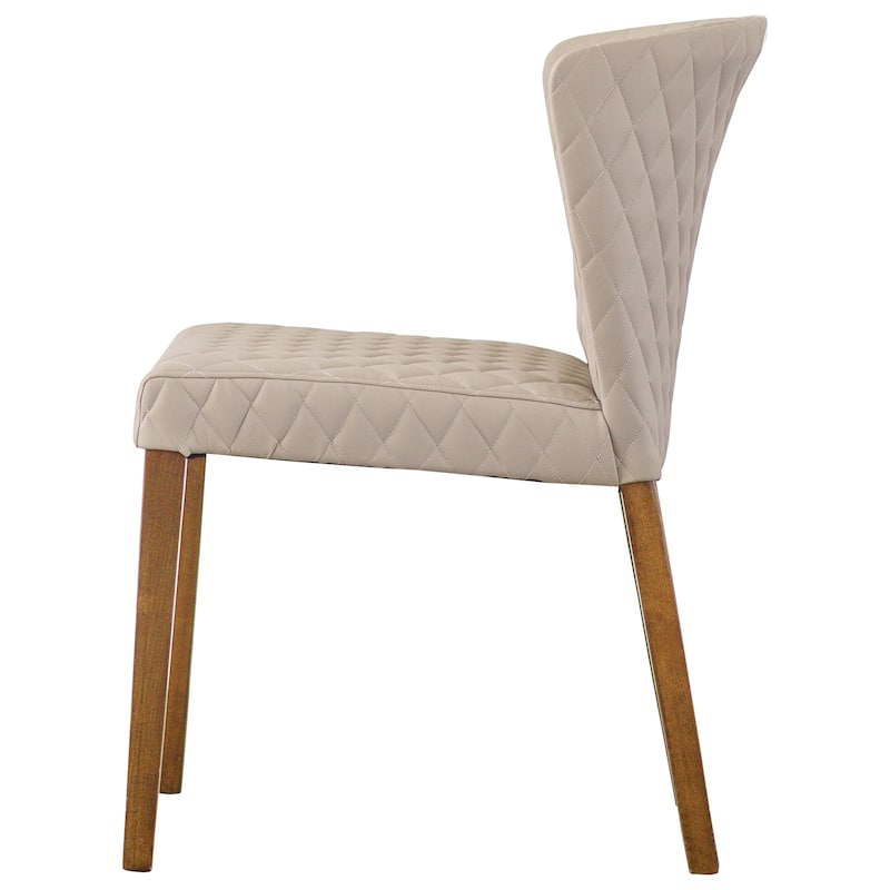 NPD Furniture Albie Diamond Stitching Faux Leather Dining Chair (Set of 2)