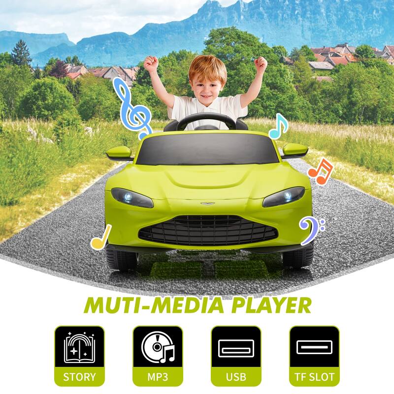 12V Ride on Car for Kids Licensed Aston Martin with Remote Control