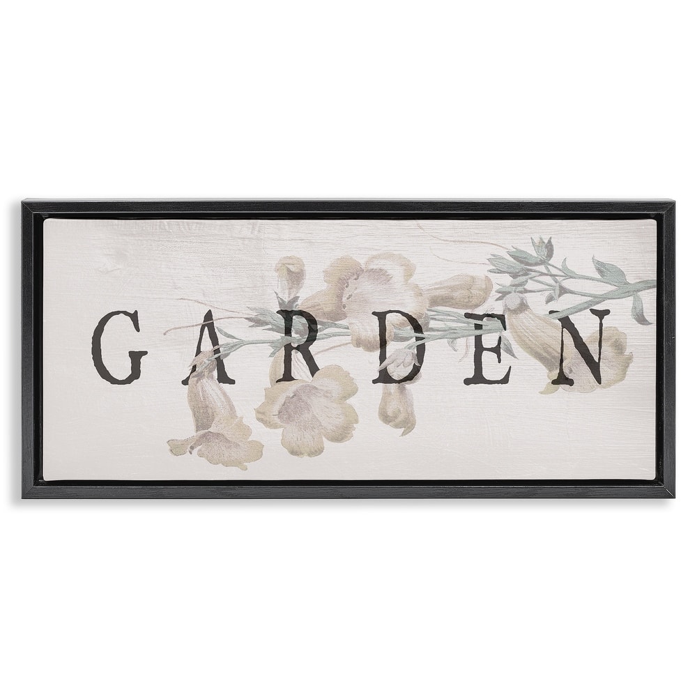 Stupell Rustic Garden & Flower Framed Floater Canvas Wall Art Design By Lil' Rue