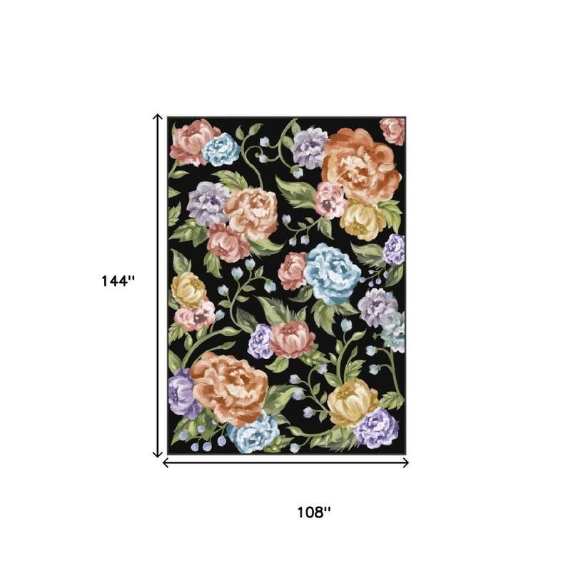 HomeRoots Floral Traditional Rectangle Area Rug