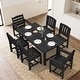 preview thumbnail 11 of 10, 7-Piece HDPE Outdoor Dining Set 66.9''L Table with 6 Chairs