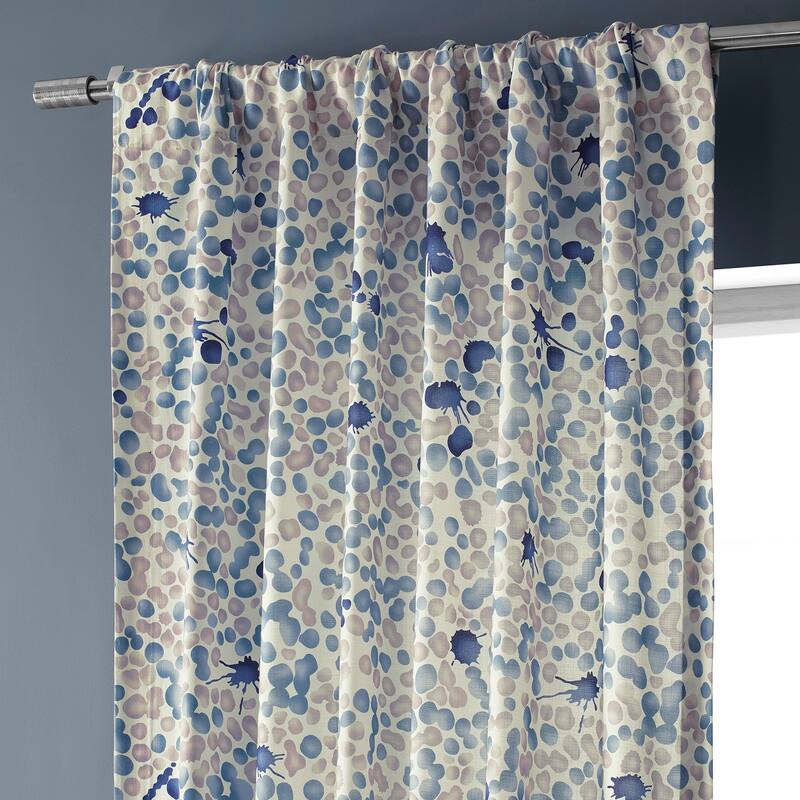 Exclusive Fabrics Textured Cotton Printed Curtains for Bedroom and Living room (1 Panel)