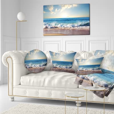 Designart - Sea Sunset - Seascape Photography Canvas Art Print