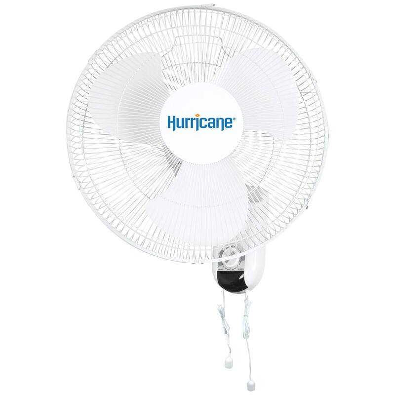 Hurricane 20 Inch Pro Commercial Grade Classic Oscillating Wall Mount Fan, Black