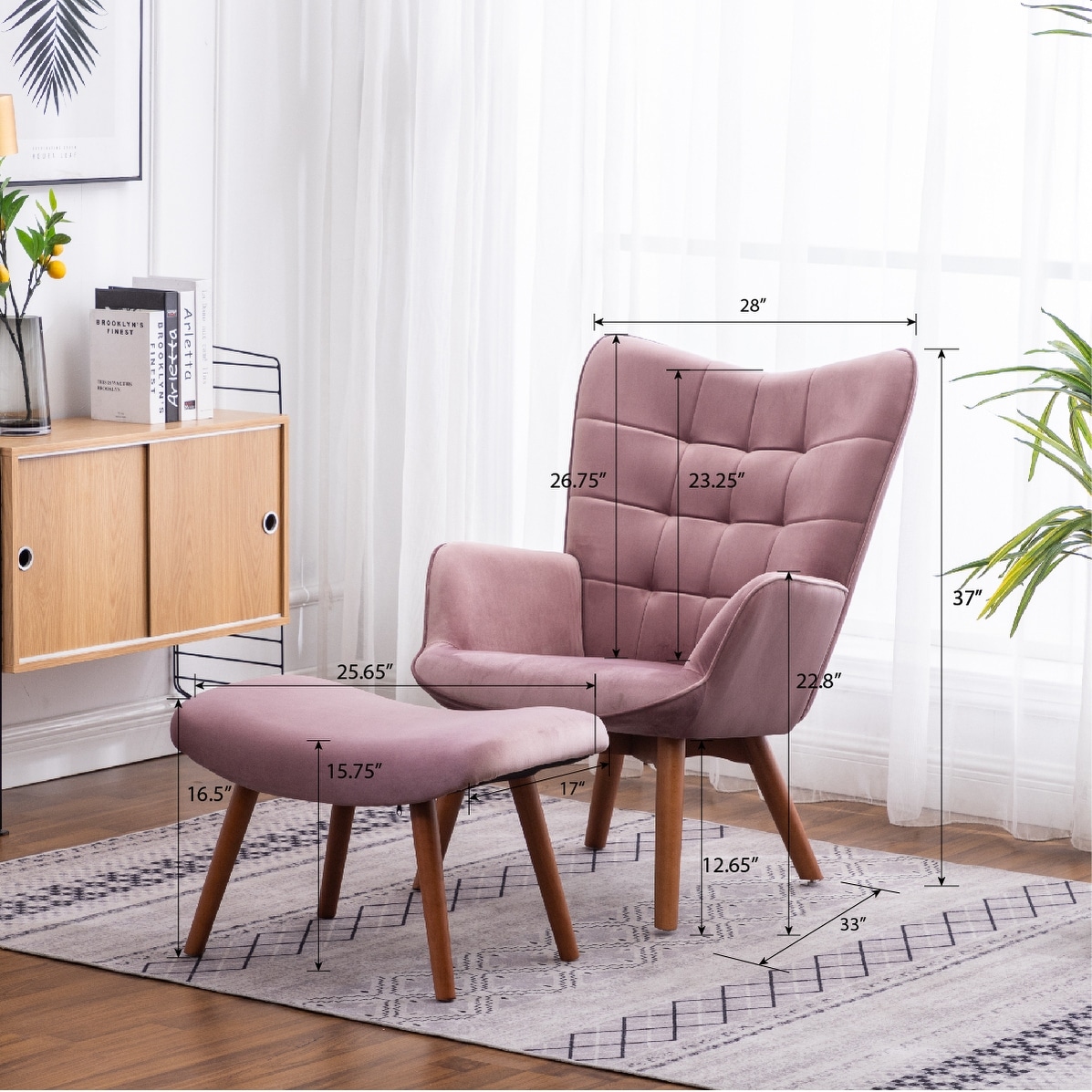 Carson carrington aasen contemporary shop silky velvet tufted accent chair