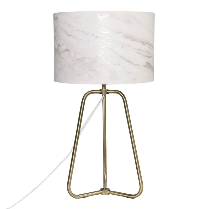Small Modern Stylish Desk Lamp, Easy To Install, Marble Lampshade Table Lamp - Bronze 110V Metal Online Shift Switch