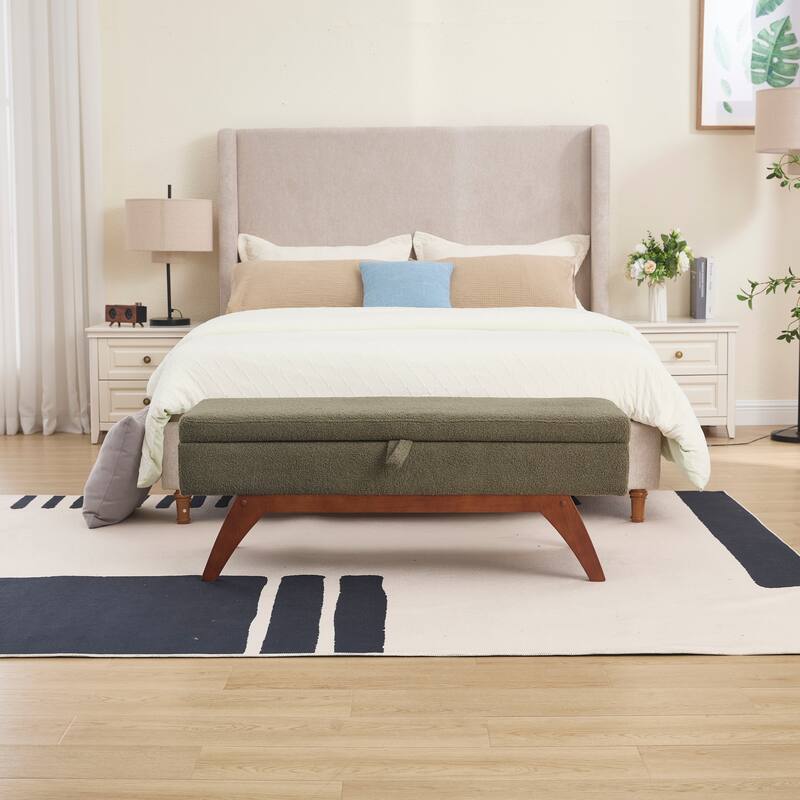 Upholstered storage Bench