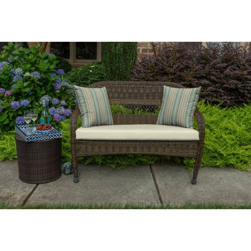 Sunbrella 43.5-inch Solid Color Outdoor Settee Cushion