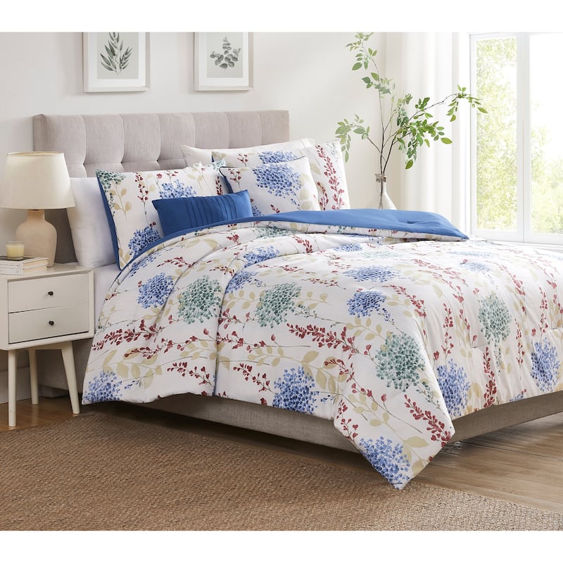 Danika 5-Piece Comforter Set Teal - Teal - Queen