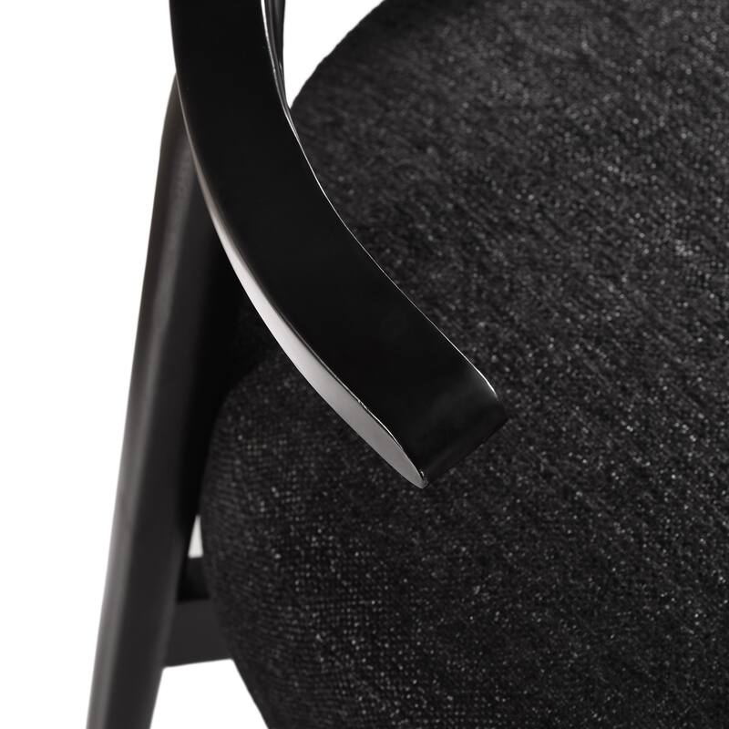 Black 27.5" Accent Chair with Foam Frame