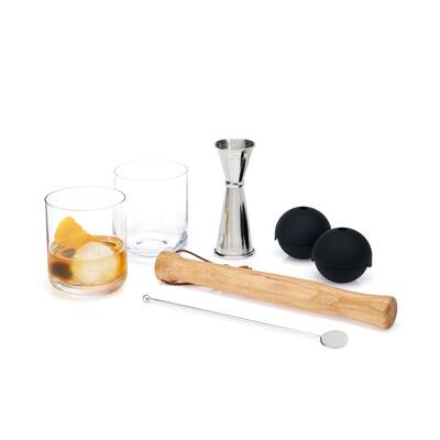 7 Piece Muddled Cocktail Set by Viski - 3.75" x 3.15"