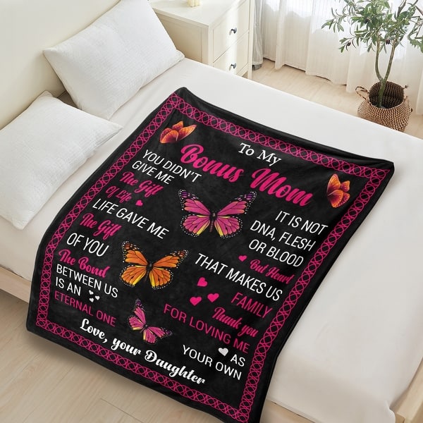 TURMTF Personalized Flannel Throw Blanket to My Dad Wife
