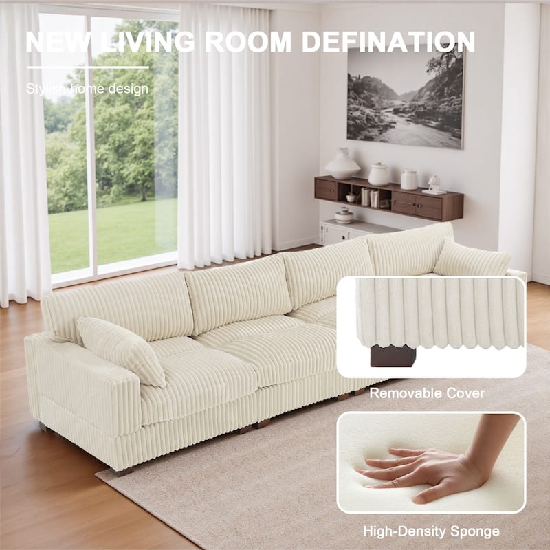 U-shaped Modular Sectional Set Upholstered Sofa Couch