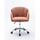 preview thumbnail 8 of 8, Modern Swivel Office Chair with Casters, Adjustable Lift Height, Pink