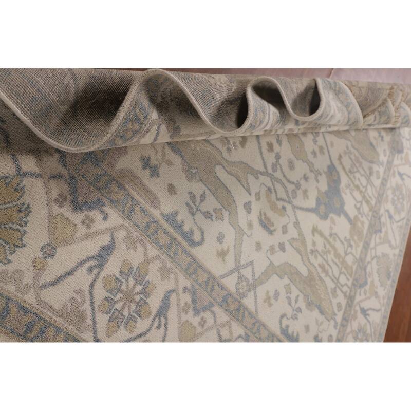 All-Over Oushak Oriental Square Area Rug Handmade Wool Carpet - 7'10"x 7'11"