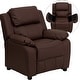 preview thumbnail 26 of 106, Deluxe Padded Contemporary Kids Recliner with Storage Arms