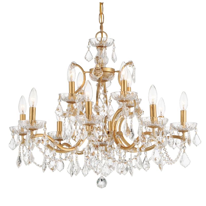 Crystorama Lighting Group 4456-CL-S Filmore 29" Wide 12 Light Crystal - Antique Gold