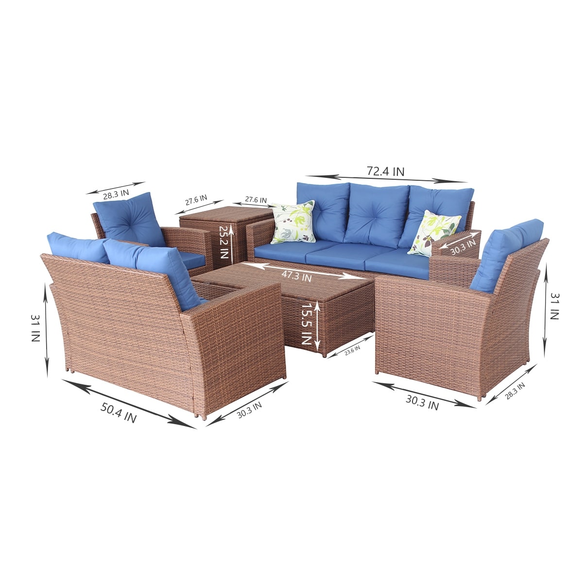 6 seater garden hotsell sofa
