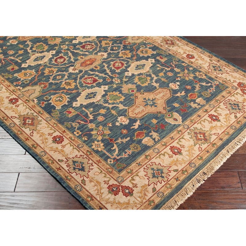 Hand-knotted Bovina Semi-worsted New Zealand Wool Area Rug - 2' x 3' - 2' x 3'