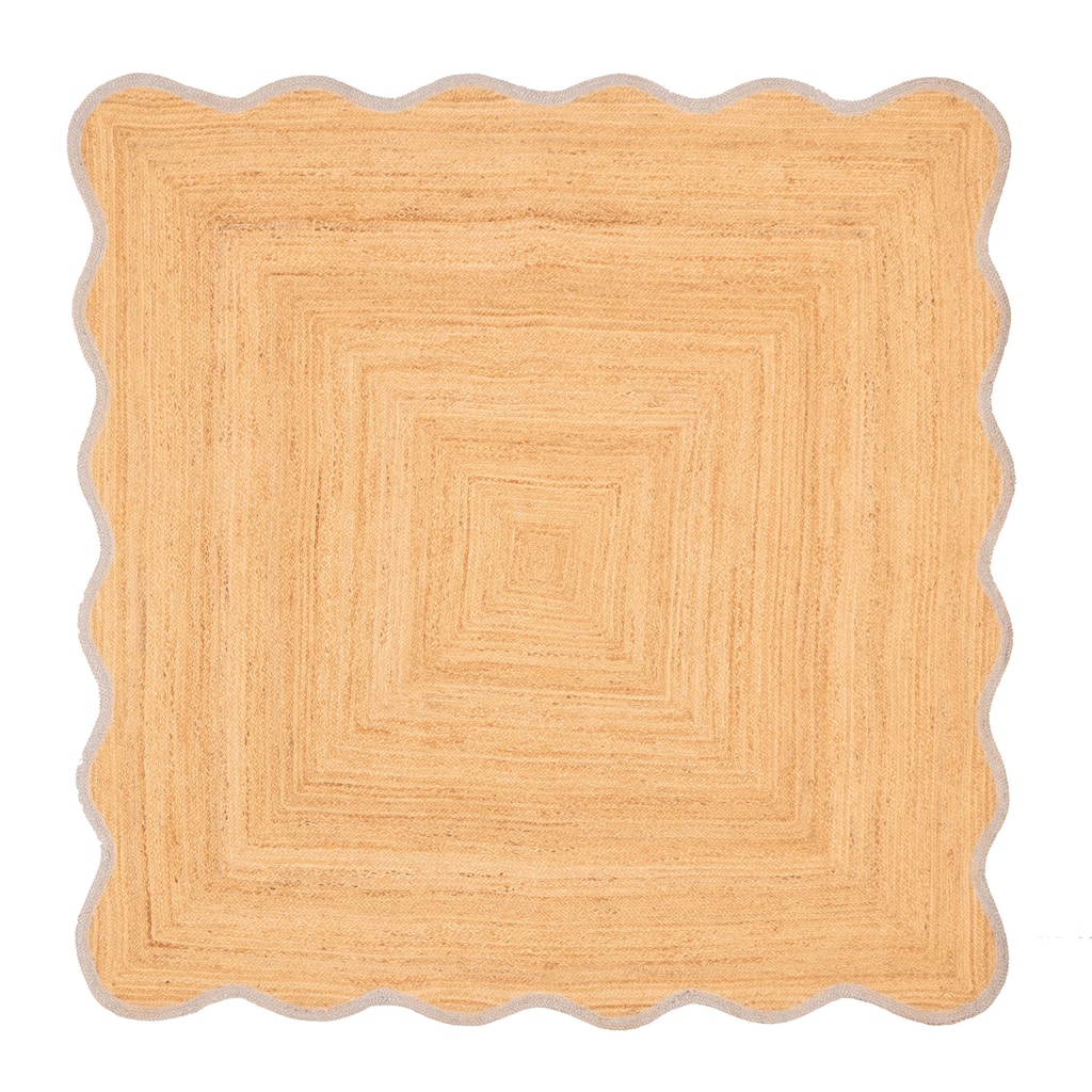 ECARPETGALLERY Flat-Weave Palas Denizli Tan Jute Kilim - 8'0 x 8'0