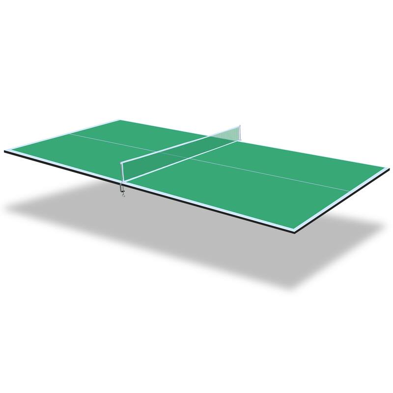 8ft Blue Mid-Size Ping Pong Conversion Top Foldable & Portable Table Tennis Table Top for Indoor Games