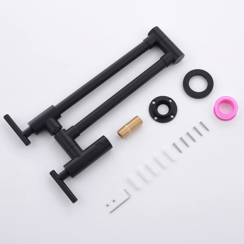 Wall-Mount Commercial Kitchen Folding Faucet Pot Filler Faucet