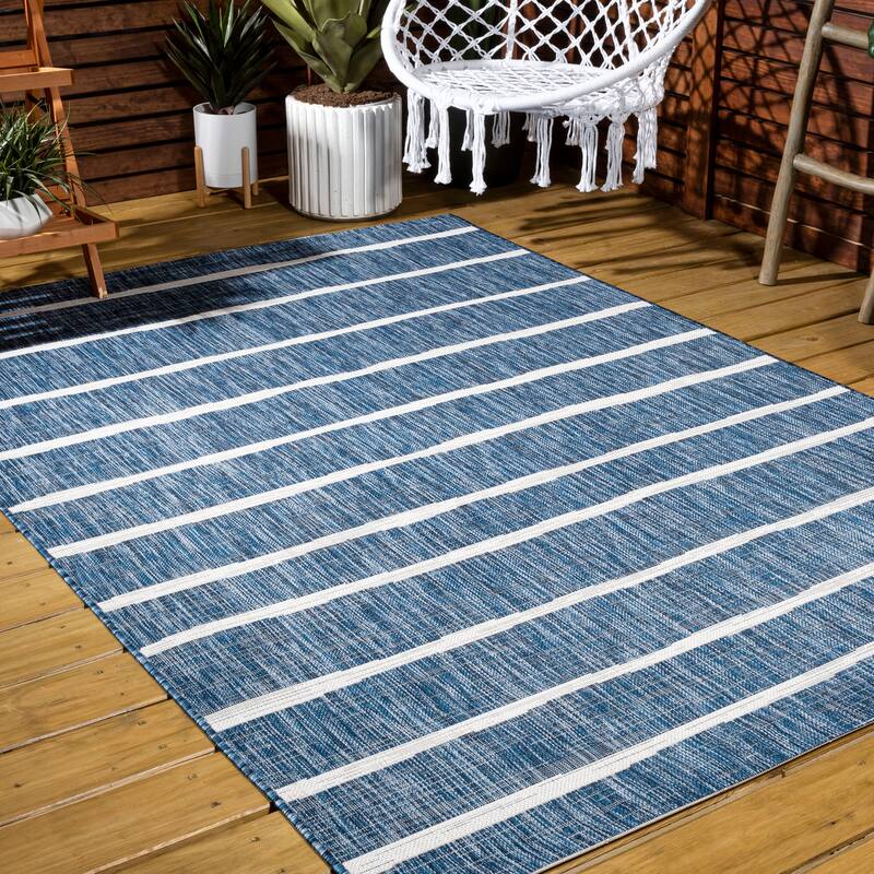 JONATHAN Y Andratx Berber Stripe Indoor/Outdoor Area Rug