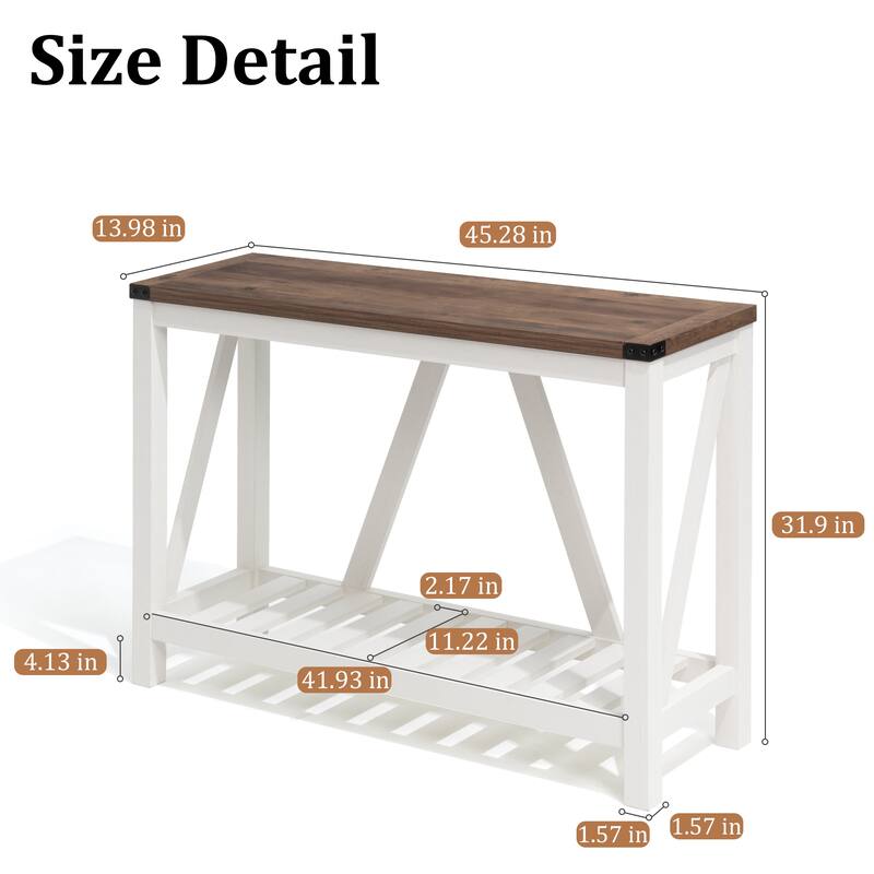 VredHom A-frame Console Table with Display Shelf
