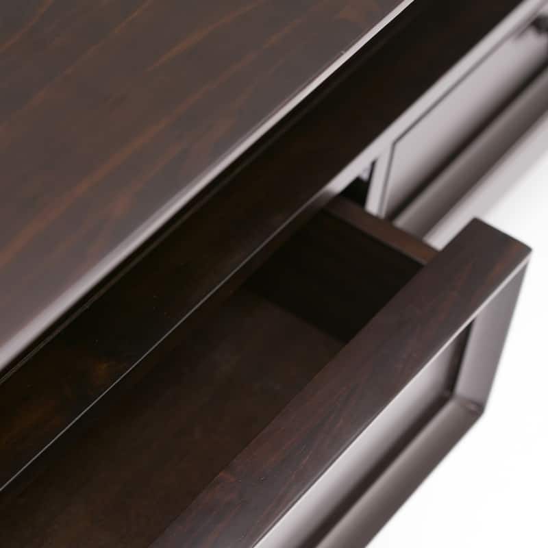 WYNDENHALL Halifax SOLID WOOD 44 inch Wide Rectangle Transitional Coffee Table in Hickory Brown - Hickory Brown