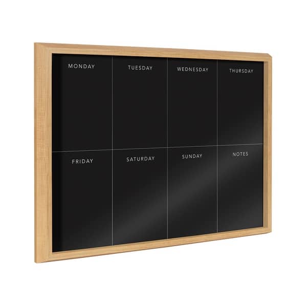 slide 2 of 8, Kate and Laurel Blake This Week Black Framed Printed Glass by The Creative Bunch Studio - 18x24 18x24 - Natural
