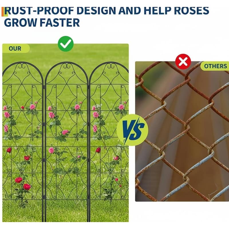 Garden Trellis, No Dig Dog Fence Outdoor