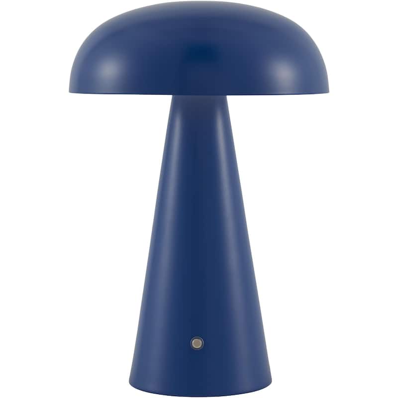 Livabliss Umbra Modern Accent Table Lamp - 12"H x 8"W x 8"D - Dark Blue