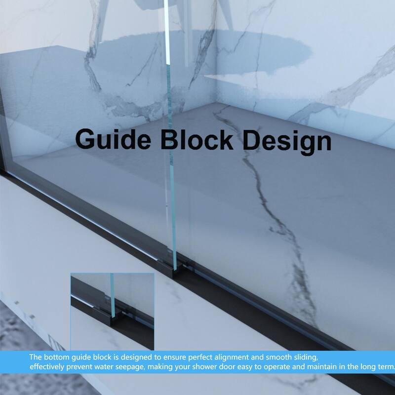 Aluminum Frame Double Sliding Shower Door