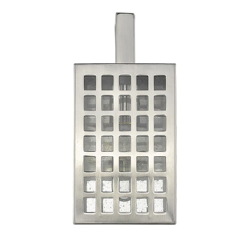 Outdoor Wall Flush Mount 1-Light with Glass Shade and Steel Wet Rated Fixture LED A19 Compatible - 10.75" H x 5" W x 7" D