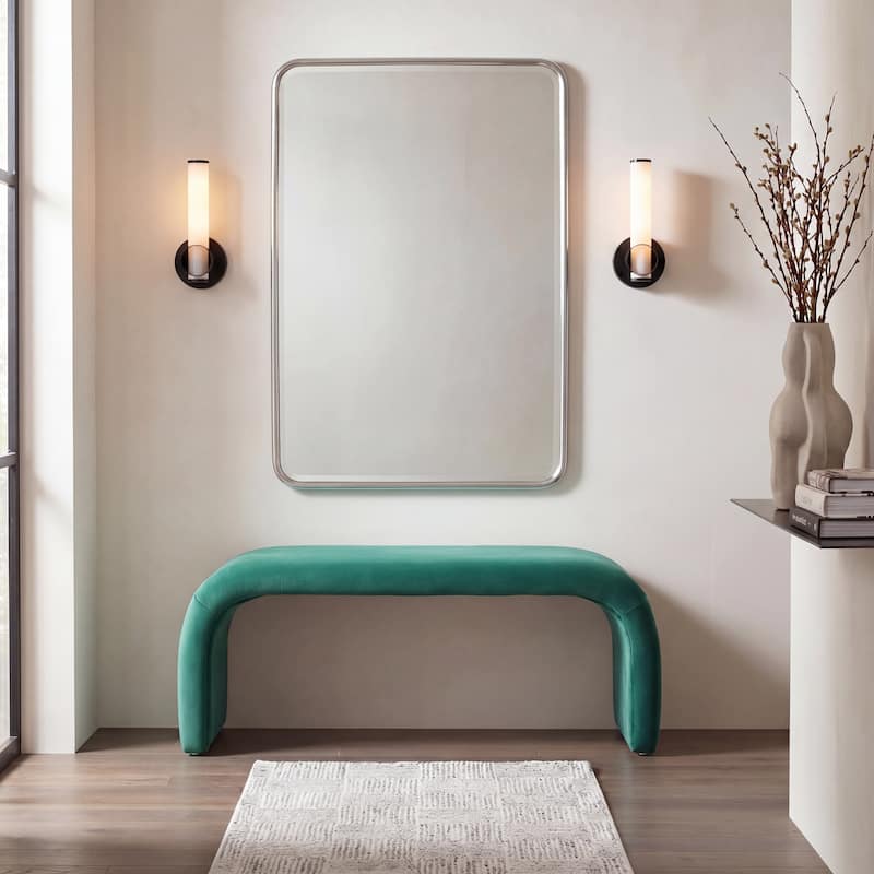 SAFAVIEH Margarett Modern Minimalist Glam Bench - 45" W x 18" D x 19" H - 45"W x 18"D x 19"H