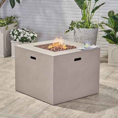 Aidan Outdoor Propane Fire Pit Table by Christopher Knight Home