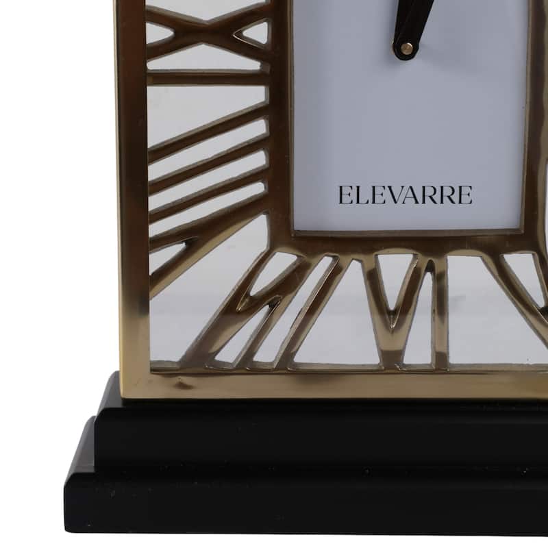 Decorative Aluminum Desk Clock with Glass Face - 9" - 17.0"