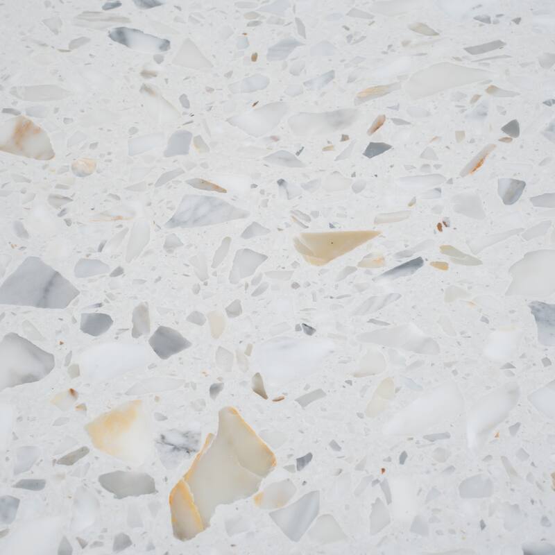 Apollo tile 24" x 24" Terraforma Honed White Gold Terrazzo Tile (7.75 sq ft/case) - 2 Pack