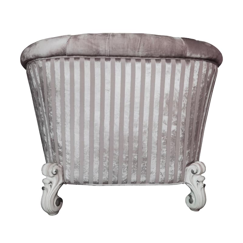 Calvert Ivory and Bone White Chair with 2-Pillow